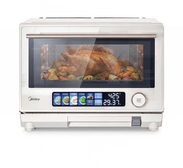 Main image of 4-in-1 Inverter Microwave Oven, 0.9 Cu Ft Countertop Microwave with Air Fryer, Steamer & Convection Oven, 32 Auto Menus, 23L Smart Toaster Oven with Color Touchscreen, Stainless Steel