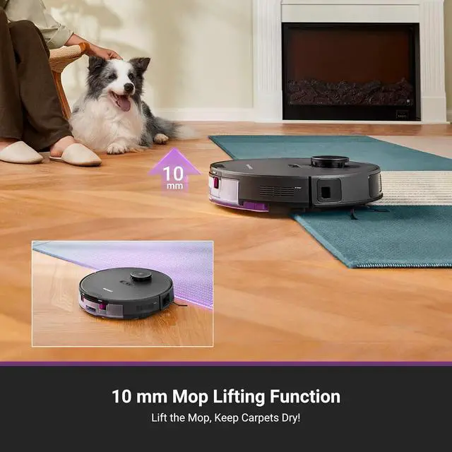 Alt view image 5 of 7 - E20 Robot Vacuum with Bagless Self Emptying Station, Robotic Vacuum and Mop Combo, 45-Day Capacity, Upgraded 8000Pa Suction and Anti Hair-Tangling Brush, LiDAR Navigation, App Control
