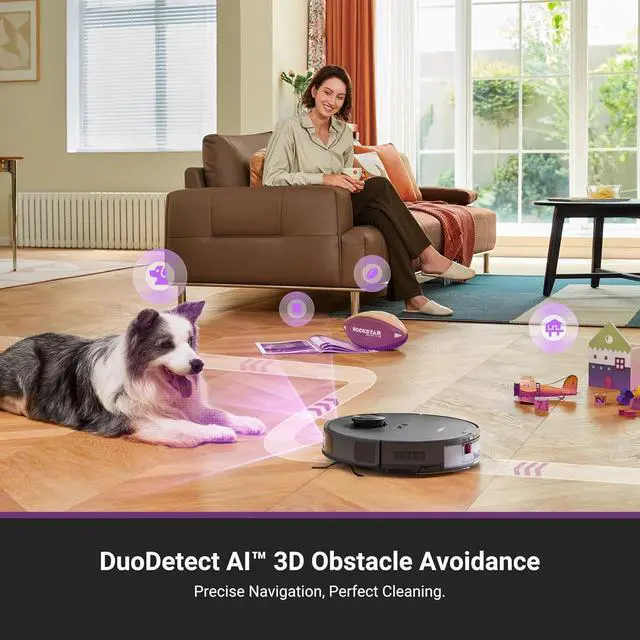 Alt view image 7 of 7 - E20 Robot Vacuum with Bagless Self Emptying Station, Robotic Vacuum and Mop Combo, 45-Day Capacity, Upgraded 8000Pa Suction and Anti Hair-Tangling Brush, LiDAR Navigation, App Control