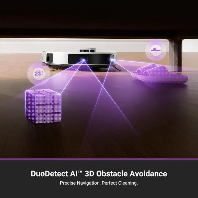 Alt view image 6 of 7 - E20 Plus Robot Vacuum with Bagless Self Emptying Station, Robotic Vacuum and Mop Combo, 45-Day Capacity, Upgraded 8000Pa Suction and Anti Hair-Tangling Brush, LiDAR Navigation, App Control