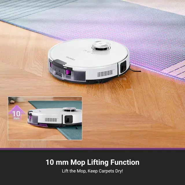 Alt view image 5 of 7 - E20 Plus Robot Vacuum with Bagless Self Emptying Station, Robotic Vacuum and Mop Combo, 45-Day Capacity, Upgraded 8000Pa Suction and Anti Hair-Tangling Brush, LiDAR Navigation, App Control