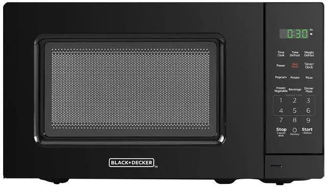 Main image of 0.7 Cu. Ft. Compact Microwave Oven, 700W, 11 Power Levels, 6 Presets, Child Safety Lock, LED Display, Push-Button Door, Removable 10" Turntable, for Small Kitchen, Dorm & Apartment