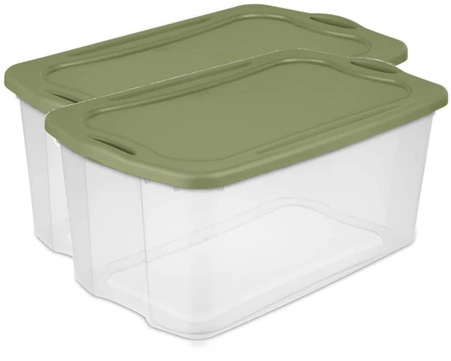 Main image of Large Clear Plastic Storage Bins with Lids, 120 Quart Heavy Duty Storage Totes with EZ Carry Handles, Stackable Extra Large Storage Containers for Garage, Closet, Basement Organization
