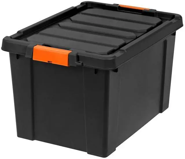 Main image of Heavy Duty Storage Bins with Lids, 19 Gallon Plastic Storage Tote, Stackable Latching Storage Container for Garage, Basement, Moving, Tools & Seasonal Storage