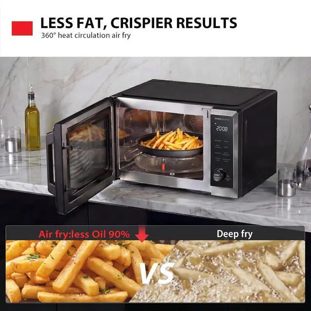 Alt view image 4 of 7 - Optichef Series Countertop Microwave Oven with Air Fryer, Inverter, Convection, Broil, Smart Sensor, 1.0 cu.ft, 1000W, Stainless Steel