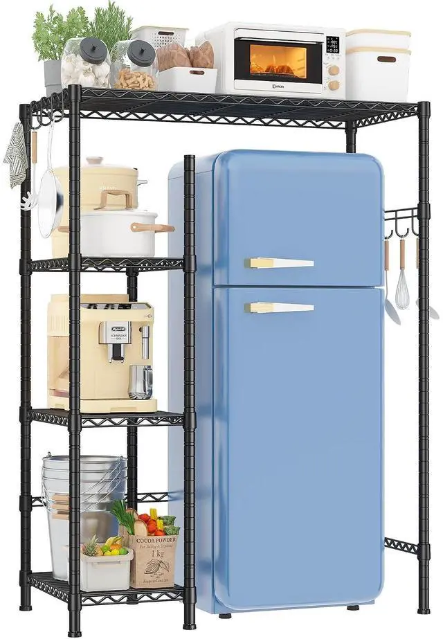 Main image of Mini Fridge Cabinet with Storage Shelves,4 Tier Mini Fridge Stand with Small Refrigerator Insert Storage Space, Adjustable Utility Storage Shelf with for Dorm Kitchen, 38.1" Wx18.11 Dx52.36 H