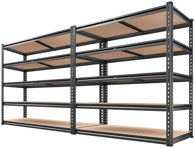 Main image of 2000LBS Garage Shelving Heavy Duty 72''H Storage Shelves 5 Tier Heavy Duty Shelving, Adjustable Metal Shelves for Garage Pantry Closet Kitchen Basement 35.5" W x72 H x 15.8" D, 2 Pack