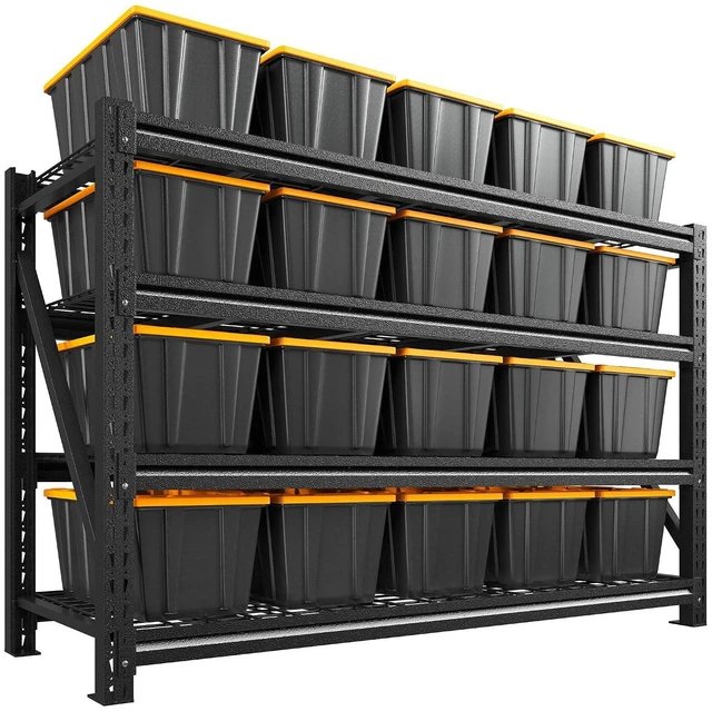 Main image of 5088LBS Heavy Duty Garage Shelving, 68.3'' W Large Metal Storage Shelves with Steel Industrial Structure, Adjustable Storage Rack for Warehouse, Basement, Rust/Water Resistant, 23.4'' D x 72''H