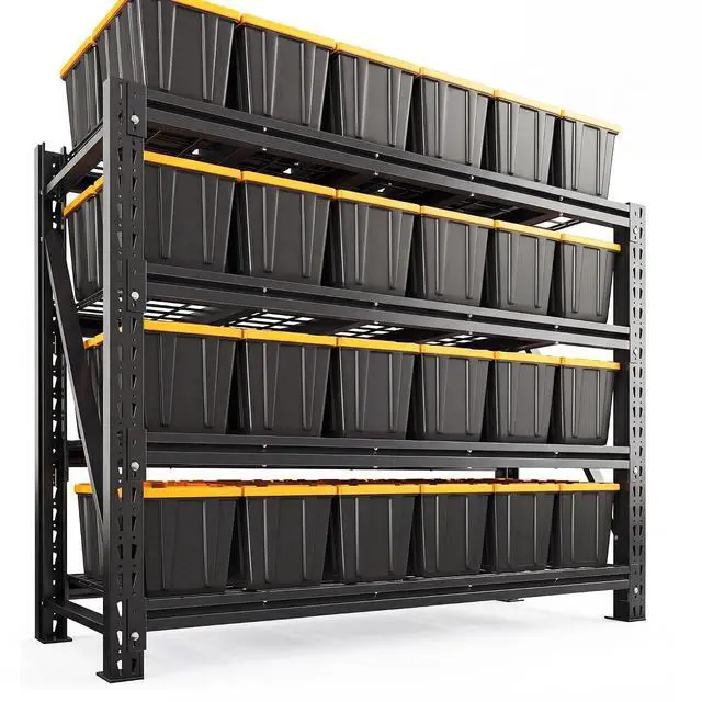 Main image of 5020LBS Heavy Duty Garage Shelving, 60.2" W Large Metal Storage Shelves with Steel Industrial Structure, Adjustable Storage Rack for Warehouse, Basement, Rust/Water Resistant, 18.1" D x 72" H