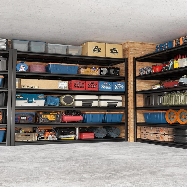 Alt view image 6 of 7 - 84.1" H Garage Shelving, 3500LBS Storage Shelves Heavy Duty, Adjustable 6-Tier Metal Shelving for Commercial, Warehouse, Basement, Garage,Shop, 55.1" W x 25.8" D x 84.1" H