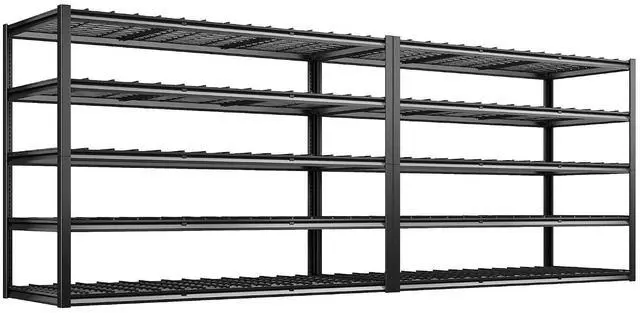 Main image of 60" W Garage Shelving Heavy Duty Metal Shelving 3000LBS Storage Shelves Adjustable Metal Shelves for Industrial 5 Tier Garage Shelves for Basement Pantry Warehouse 60" W x 24" D x 72" H 2 Pack