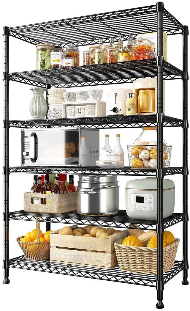 Main image of 71" H Metal Shelves 6 Tier Storage Shelves 1200LBS Adjustable Shelving Units and Wire Shelving Unit Storage Rack Shelf Metal Shelving, 71" H x 29" W x 14" D