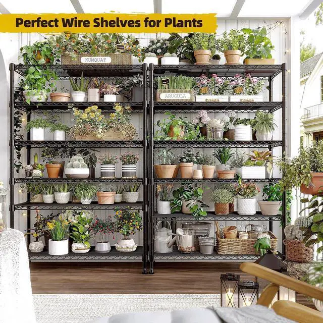 Alt view image 7 of 7 - 71" H Metal Shelves 6 Tier Storage Shelves 1200LBS Adjustable Shelving Units and Wire Shelving Unit Storage Rack Shelf Metal Shelving, 71" H x 29" W x 14" D