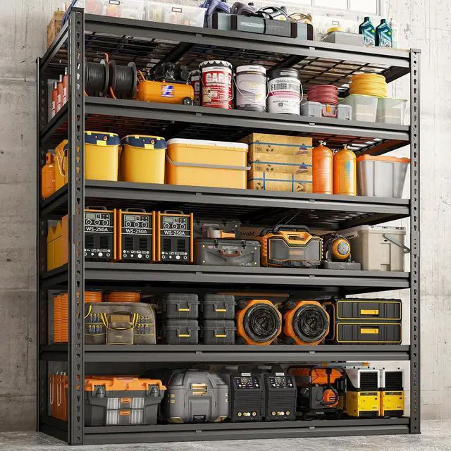 Main image of 6-Tier Garage Shelving, 3600LBS Storage Shelves Heavy Duty Adjustable Metal Shelving Easy Assembly Storage Shelf for Garage, Basement, Warehouse, Pantry, 48" W X 24" D X 78" H
