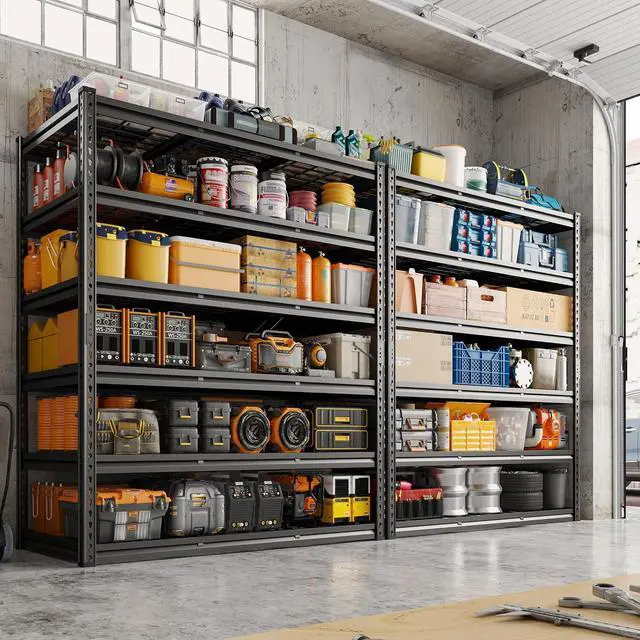 Alt view image 3 of 7 - 6-Tier Garage Shelving, 3600LBS Storage Shelves Heavy Duty Adjustable Metal Shelving Easy Assembly Storage Shelf for Garage, Basement, Warehouse, Pantry, 48" W X 24" D X 78" H