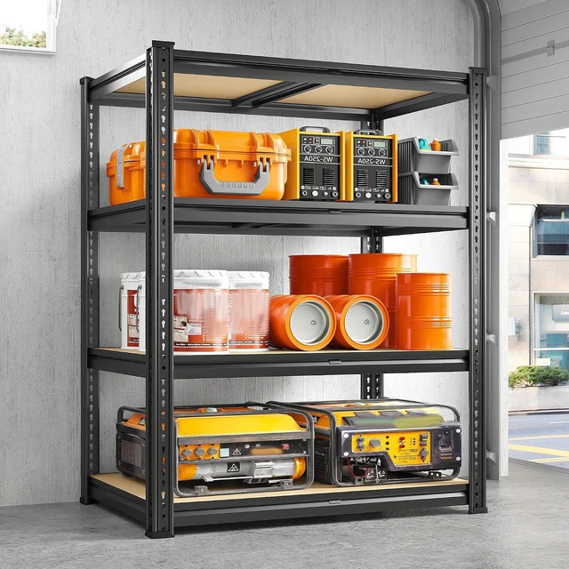 Main image of Garage Shelving 60.1" H Storage Shelves Heavy Duty 1800 LBS, 4-Tier Metal Shelving Ajustable Garage Shelves for Warehouse Basement Kitchen Pantry Closet, 60.1" H x 35.5" W x 18" D