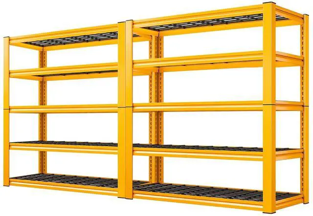 Main image of Garage Shelving Load 3200LBS, 5-Tier Storage Shelves, Adjustable Heavy Duty Metal Shelving Unit for Pantry, Basement, Warehouse, 72" H x 36" W x 16" D, 2PC