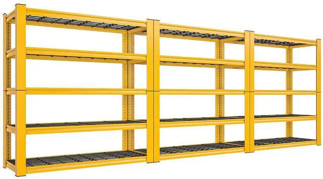 Main image of 72''H Garage Shelving 3010 LBS Storage Shelves Adjustable Metal Shelving 5 Tier Metal Shelves for Storage Industrial Shelf for Kitchen Pantry Warehouse Basement 72" HX35.5 WX16 D, 3 Pack