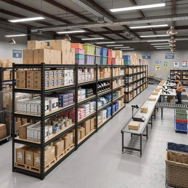Alt view image 2 of 7 - Garage Shelving, 5-Tier Storage Shelves Load 2025LBS, Adjustable Storage Rack for Garage, Pantry, Closet, Steel Frame, 28.1" W x 60" H x 12.1" D, Black, 2PC
