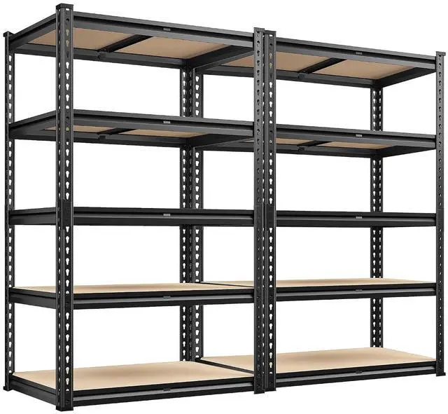 Main image of 2020LBS Storage Shelves Garage Shelving Heavy Duty Metal Shelving 5 Tier Garage Shelves Adjustable Metal Shelf for Kitchen Pantry Basement 27.6" Wx13.8 Dx 60" H, 2 Pack