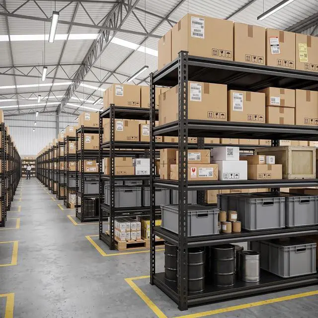 Alt view image 2 of 7 - 72" H Garage Shelving Load 2500Lbs for Homeowners and Commercial Use | Heavy Duty, Adjustable 5 Tiers with Steel Panels, for Warehouse Factory Commercial Garage, 72"H x 36"W x 18"D, Black, 2Packs