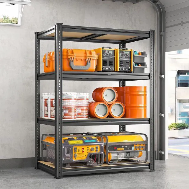 Alt view image 2 of 6 - 60.1" H Garage Shelving Adjustable Storage Shelves Heavy Duty Shelving Metal Shelves for Warehouse Basement Kitchen Pantry Closet 2 Pack