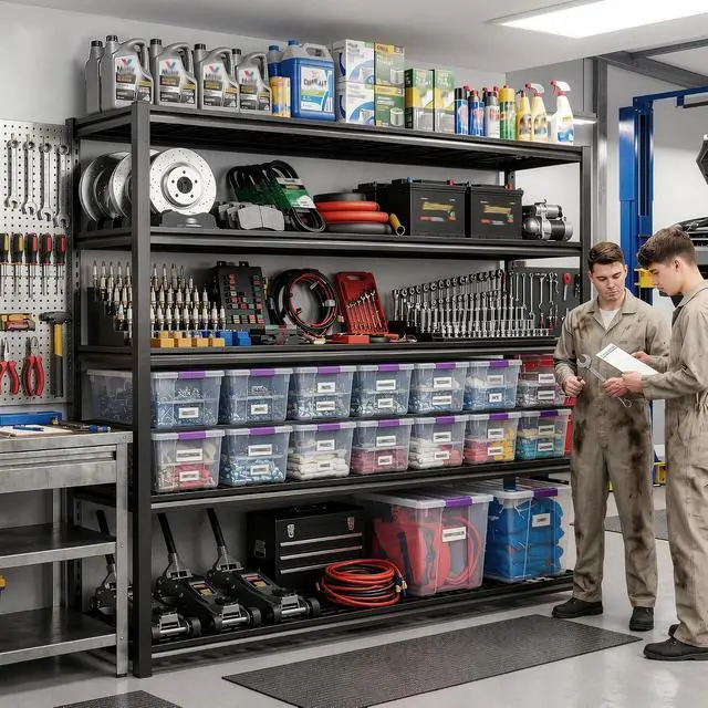 Alt view image 6 of 7 - 60" W Garage Shelving Load 3000Lbs for Basement Warehouse Shed Loft | 60" W x 72" H x 24" D, Easy Assembly, Adjustable 5-Tier, Wire Mesh Panel, Double-Layer Frame, for Home and Commercial Use
