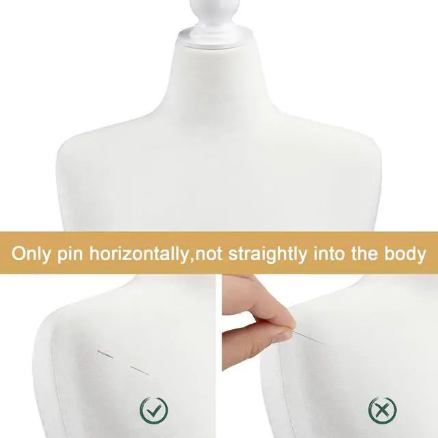 Alt view image 5 of 7 - Female Dress Form Size 10-12, Adjustable Height Torso Body with Upgraded Tripod Stand, Medium Size Mannequin for Sewing and Display (10-12, White)
