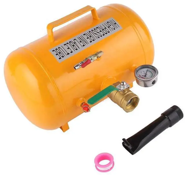 Alt view image 5 of 5 - 5 Gallon Air Tire Bead Blaster Seater with Pressure Gauge & Handle,145PSI Seating Tool Inflator Tank, 85-116PSI Adjustable Pressure for Car Truck ATV, Jeep, Pickup, Yellow