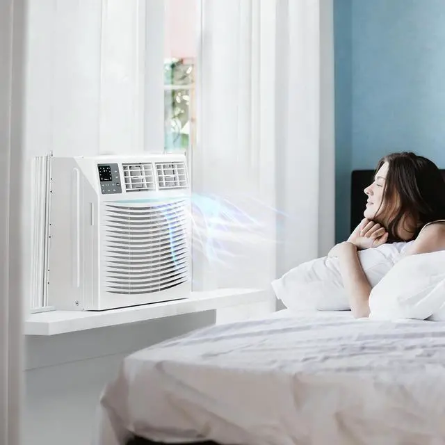 Alt view image 6 of 6 - 12000BTU Window Air Conditioner with Heat & Timer, Wi-Fi Enabled Window AC Unit Compatible with Alexa & Google Assistant & Easy Installation Kit for Rooms up to 550 Sq.Ft, 230V/60Hz
