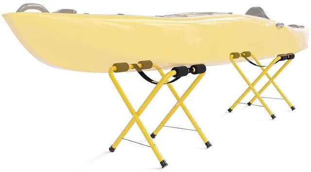Main image of Portable Kayak Storage Rack, Foldable Kayak Stand, Aluminum Freestanding Storage Rack Accessories for Kayaks, Canoes & SUP Paddle Boards, 150 lbs Capacity, No Assembly
