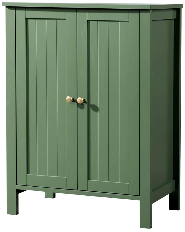 Main image of Free Standing Bathroom Cabinet, Sage Green Accent Storage Cabinet with Doors, Small Wooden Floor Console Sideboard for Entryway, Living Room, 31.5" H