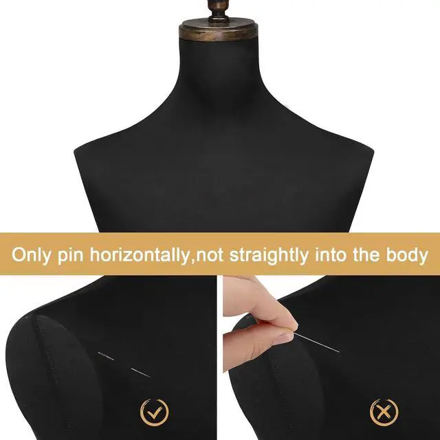 Alt view image 4 of 7 - Male Dress Form, Male Mannequin with Wooden Tripod Stand, Adjustable Height Torso Body for and Display and Sewing (Silk)