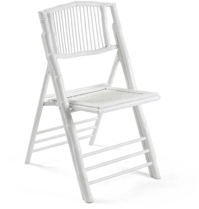 Main image of Bamboo Folding Chairs 1/2/4 Pack Foldable Dining Wood Chairs for Outdoor Indoor Garden Patio Lawn Porch Wedding Party Event,White
