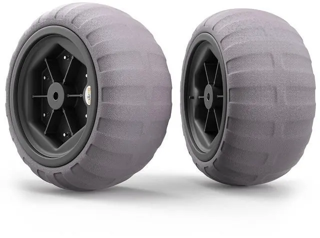 Main image of 16" Balloon Wheels, 2 Pack Replacement Beach Sand Tires for Axle with 0.78" or 0.98" Diameter, Retrofit to Beach Wagon Fishing Cart Rolling Walker Wheelchair with Bearing Free Air Hand Pump
