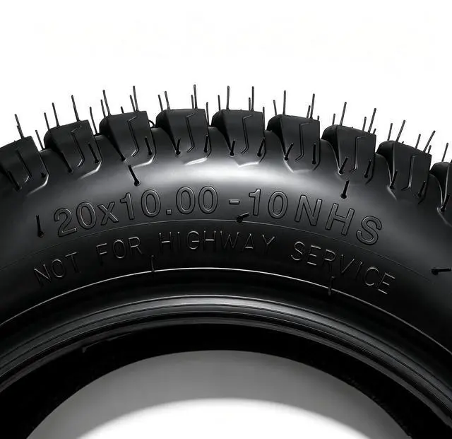 Alt view image 5 of 6 - 20x10.00-10 Lawn Mower Tires Set of 2, 4PR Turf Tire Lawn & Garden Tires, Compatible With Most Lawn & Garden Utility Vehicles, Tubeless