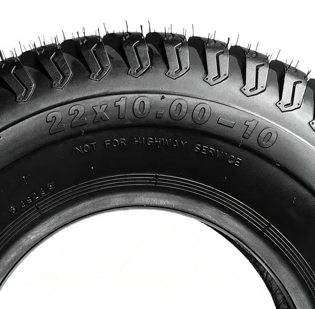 Alt view image 6 of 6 - 22x10.00-10 Lawn Mower Tires Set of 2, 4PR Turf Tire Lawn & Garden Tires, Compatible With Most Lawn & Garden Utility Vehicles, Tubeless