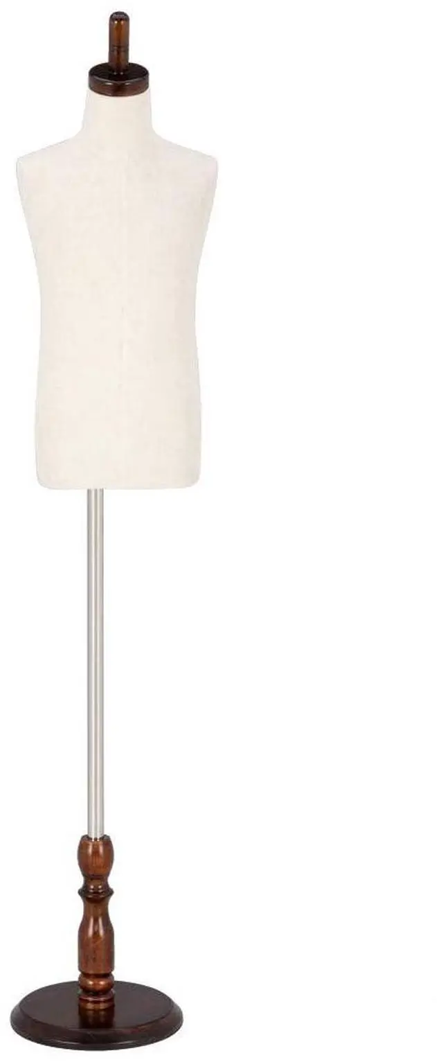 Main image of Upgraded Kid Dress Form, 5-6 Years Old, 7-8 Years Old, Toddler Mannequin Torse with Adjustable Rubber Wood Stand for Dress Jewelry Display (7-8 Years Old)