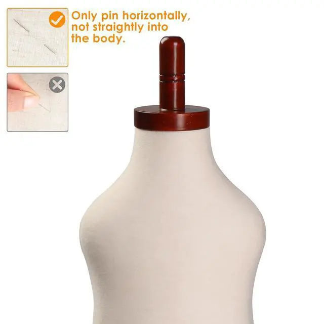Alt view image 4 of 7 - Upgraded Kid Dress Form, 2-3 Years Old, 3-4 Years Old, Toddler Mannequin Torse with Adjustable Rubber Wood Stand for Dress Jewelry Display (0.5-1 Years Old)