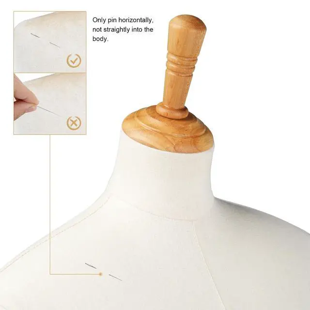 Alt view image 4 of 7 - Upgraded Kid Dress Form, 10-12 Years Old Child Mannequin Torse Body with Adjustable Solid Wood Stand for Dress Jewelry Display (10-12 Years Old)