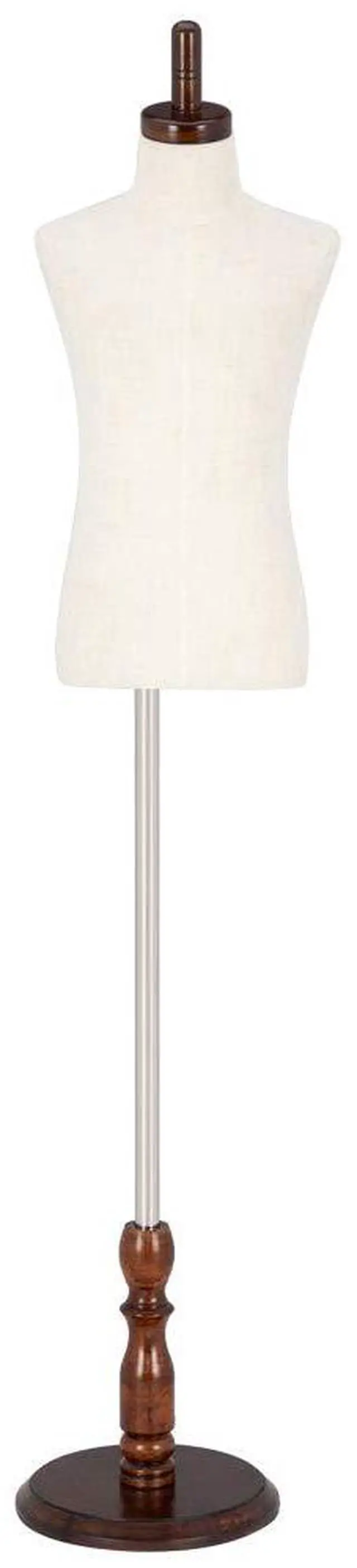 Main image of Upgraded Kid Dress Form, 5-6 Years Old, 7-8 Years Old, Toddler Mannequin Torse with Adjustable Rubber Wood Stand for Dress Jewelry Display (5-6 Years Old)