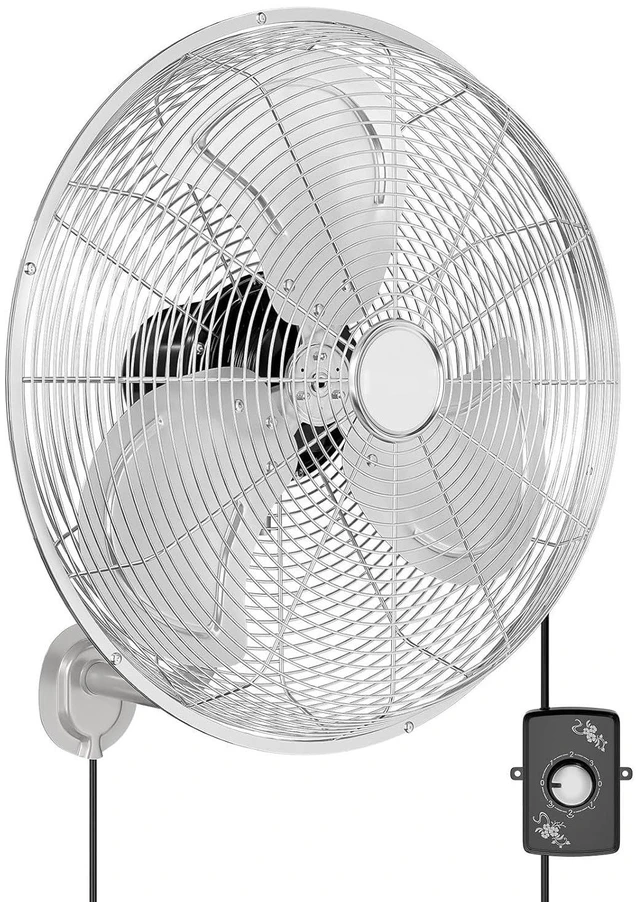 Main image of Industrial Wall Mounted Fan, 3-Speed Settings & Max 4600 CFM, 18 Inch Oscillating Fan with Aluminum Blades & Copper Motor for Patios, Garage & Shop, UL Certified