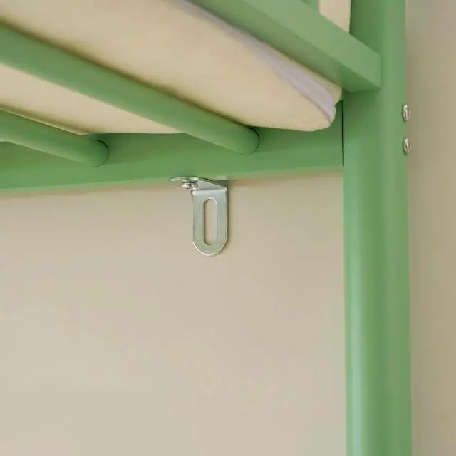 Alt view image 6 of 7 - Bunk Bed Twin Over Twin with 13 inches Tall Guardrail, Metal Twin Bunk Bed with Flat Rungs Design,No Boxing Spring Needed, Green