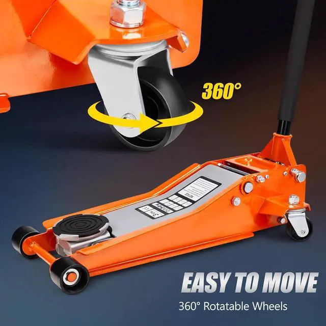 Alt view image 5 of 5 - 3 Ton Low Profile Floor Jack,Lifting Range 2.95" to 20.1" Horizontal Hydraulic for Garage, Workshop and Vehicle Maintenance
