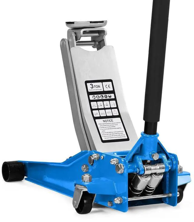 Main image of 3 Ton Low Profile Floor Jack with Dual Pistons, Lifting Range 2.95" to 20.1" Horizontal Hydraulic for Garage, Workshop and Vehicle Maintenance