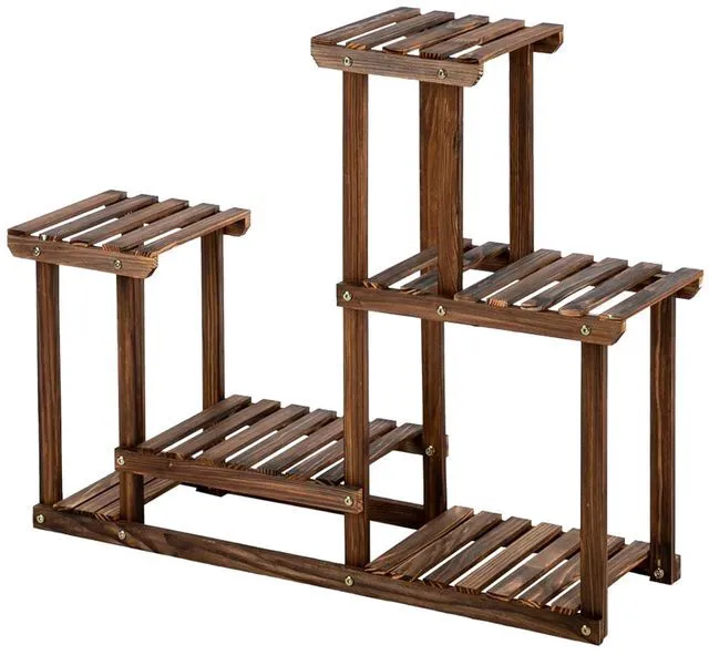 Main image of Plant Stand Indoor Plant Stands Wood Outdoor Tiered Plant Shelf for Multiple Plants 4 Tiers 7 Potted Ladder Plant Holder Table Plant Pot Stand Boho Deco for Window Balcony Living Room Gardening Gifts