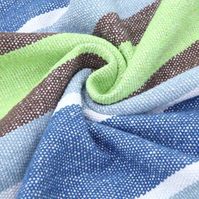 Alt view image 5 of 7 - Garden Cotton Hammock Comfortable Fabric Hammock with Tree Straps for Hanging Durable Hammock Up to 330lbs Portable Hammock with Travel Bag, Perfect for Camping Outdoor/Indoor Patio Backyard