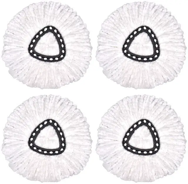 Main image of Spin Mop Replacement Head, 4 Pack Mop Replace Heads Compatible with 360 Degree Spin Mops, Microfiber Spinning Mop Refill, Easy Cleaning and Wring Spin Mop Heads for All Hard Surfaced Floors