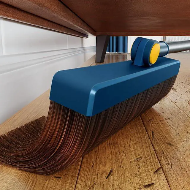 Alt view image 2 of 7 - Broom and Dustpan Set with 49" Long Handle for Home Kitchen Room Office Lobby Floor Use Upright Stand Up Stand Up Broom and Dustpan Combo