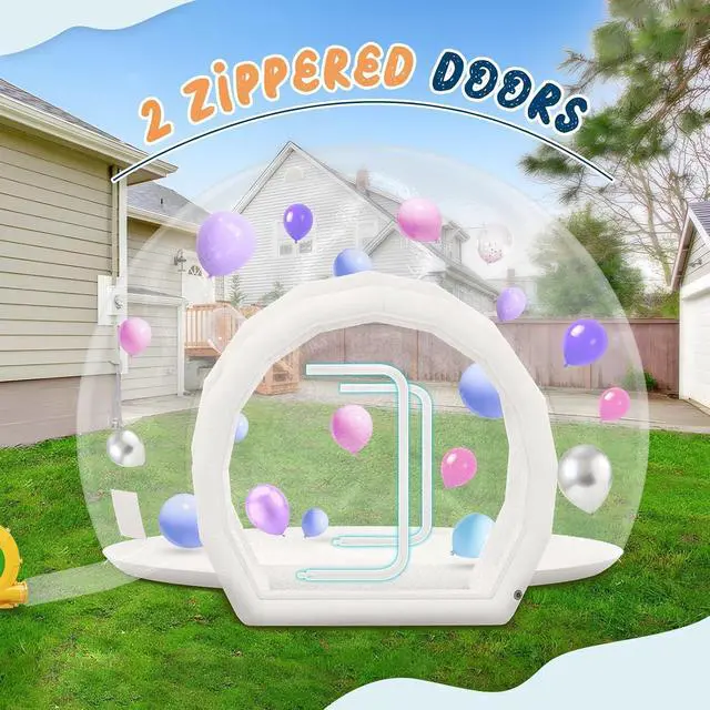 Alt view image 6 of 7 - 13FT Inflatable Bubble House, Bubble House Dome Inflatable with 750W Air Blower and Air Pump for Birthday Parties, Wedding and Gender Reveal